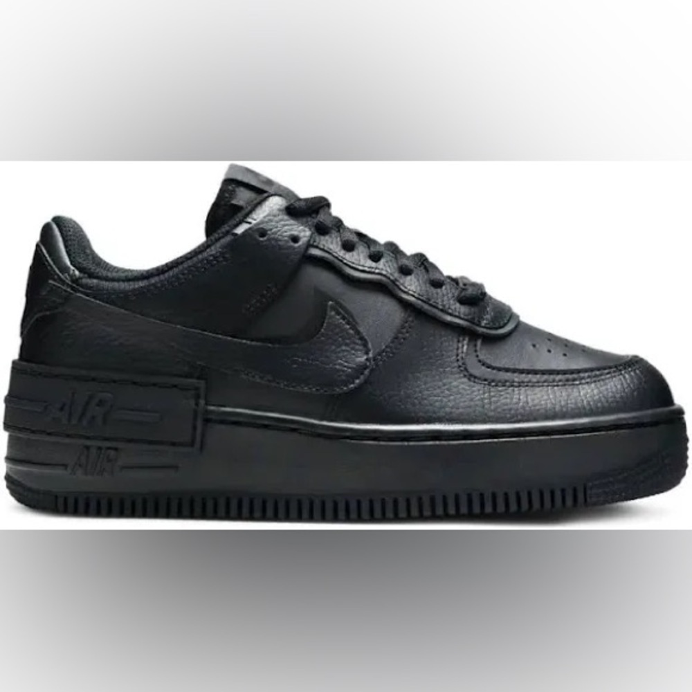 Air Force One shadow women’s black sneakers size 9.5 US. - Picture 1 of 17